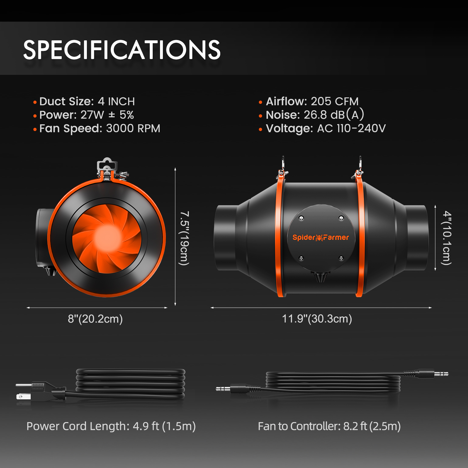 2024 Upgrade Spider Farmer® 120x60x180cm Complete Grow Tent Kit丨SF2000 301H  EVO Full Spectrum LED Grow Light丨6” Clip Fan丨4” Ventilation System with  Temperature and Humidity Controller - Spider Farmer EU